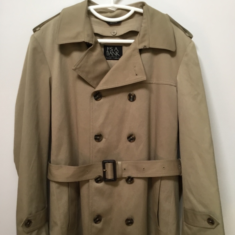 NWT $595 Joseph A Bank trench coat. - Picture 3 of 11